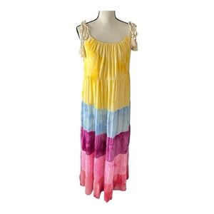 White Birch Women's Printed Sleeveless Lined‎ Multicolor Maxi Dress Size Small